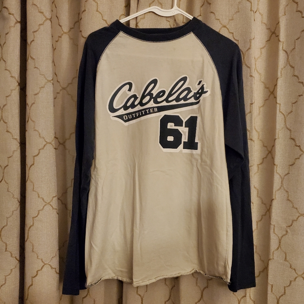 Mens Cabelas baseball tee design M